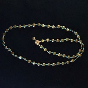 Theodosia necklace-green, turquoise and gold